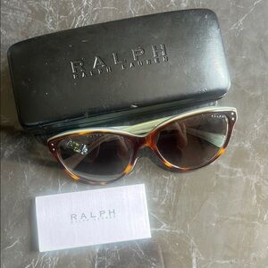Ralph Lauren Women's Brown and Light Blue Sunglasses